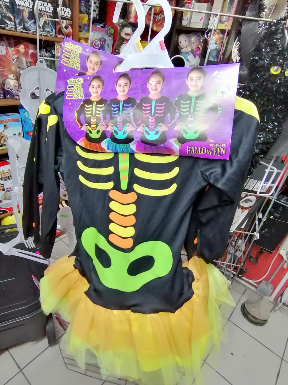 DISFRAZ DE HALLOWEEN TALLA 8-10 Y 4-10 AMARILLO
